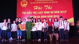 Học sinh Trường THCS Hoàng Hoa Thám tham gia Hội thi “Tìm hiểu Bộ luật Hình sự năm 2015” dành cho các trường THCS trên địa bàn Quận Ba Đình năm 2018