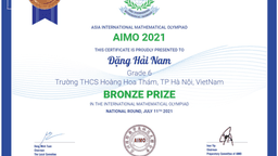 Tổng kết cuộc thi Đấu trường Toán học châu Á AIMO năm 2021