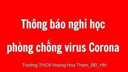 Thông báo về việc nghỉ học phòng chống dịch Covid-19