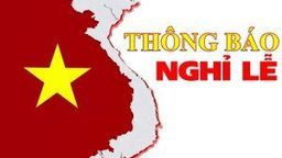 Thông báo nghỉ lễ 30/4 và 1/5