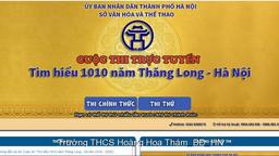 Thông báo về cuộc thi trực tuyến “Tìm hiểu 1010 năm Thăng Long-Hà Nội”