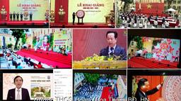 Chùm ảnh về ngày Lễ khai giảng đặc biệt của Thầy trò trường THCS Hoàng Hoa Thám