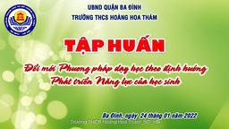 Tập huấn đổi mới phương pháp dạy học theo định hướng phát triển năng lực của học sinh 