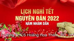 Lịch nghỉ Tết Nguyên đán Nhâm Dần 2022