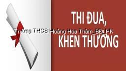 Kế hoạch công tác Thi đua, khen thưởng năm học 2021_2022 của trường THCS Hoàng Hoa Thám