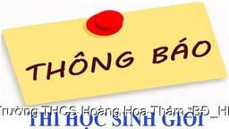 Thông báo về kỳ thi HSG cấp thành phố các môn VH và KH lớp 9