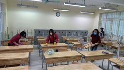 Trường THCS Hoàng Hoa Thám đã sẵn sàng cho ngày đón học sinh đi học trực tiếp sau một thời gian dài học trực tuyến để phòng chống dịch bệnh Covid - 19