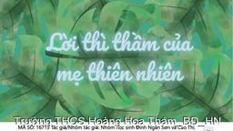 Sản phẩm dự thi cuộc thi Khí hậu thủy văn trong em của nhóm học sinh lớp 9A4