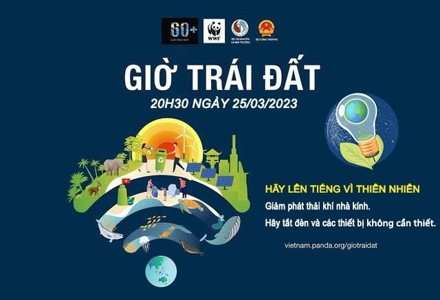 Trường THCS Hoàng Hoa Thám hưởng ứng sự kiện Giờ Trái đất 2023