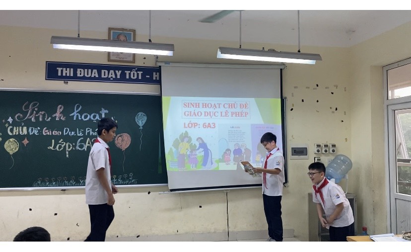 Xây dựng phong cách học sinh THCS Hoàng Hoa Thám Thanh lịch văn minh qua chủ đề “Giáo dục lễ phép”  tại lớp 6A3