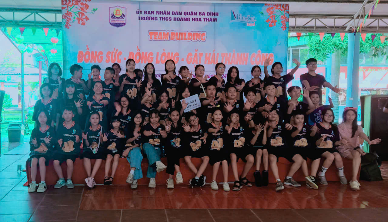 Trải nghiệm cùng nhau tại Đảo Ngọc Xanh của lớp 6A1 trường THCS Hoàng Hoa Thám.
