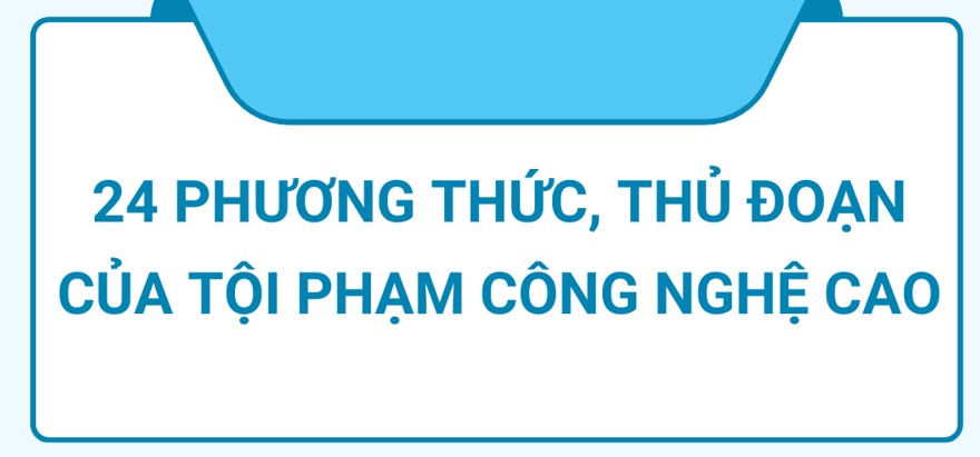 24 phương thức, thủ đoạn của tội phạm công nghệ cao