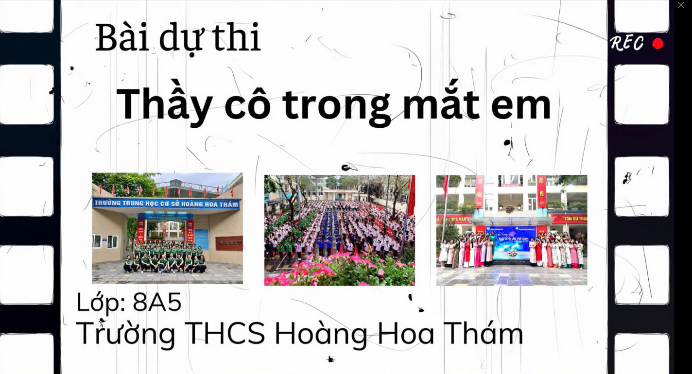 Bài dự thi Thầy cô trong mắt em của tập thể 8A5