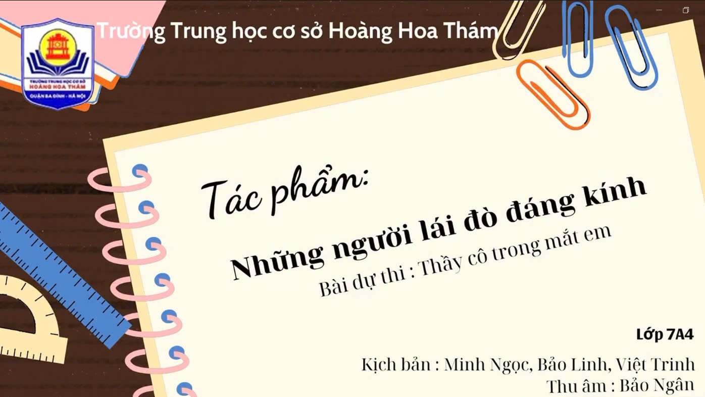 Bài dự thi thầy cô trong mắt em của tập thể lớp 7A4