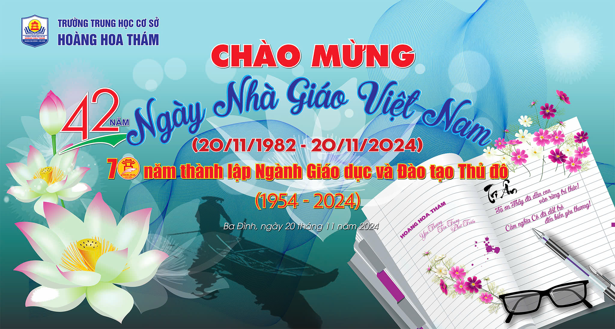 Trường THCS Hoàng Hoa Thám trang trọng kỉ niệm 42 năm Ngày Nhà Giáo Việt Nam 20/11