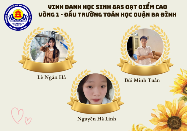 Học sinh lớp 8A5 tích cực tham gia đấu trường Toán học quận Ba Đình