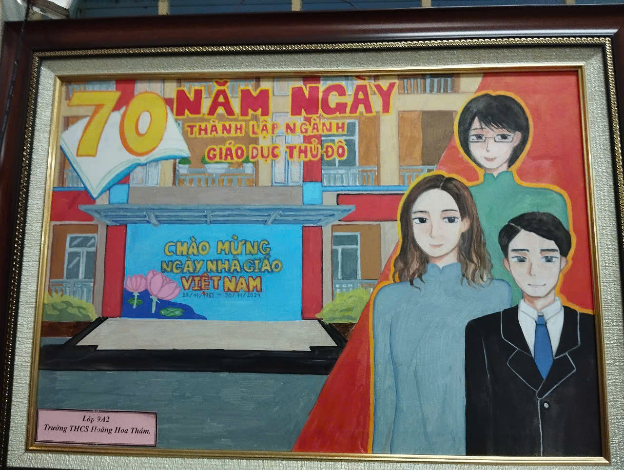 Bức tranh giành giải đặc biệt của lớp 9A2.