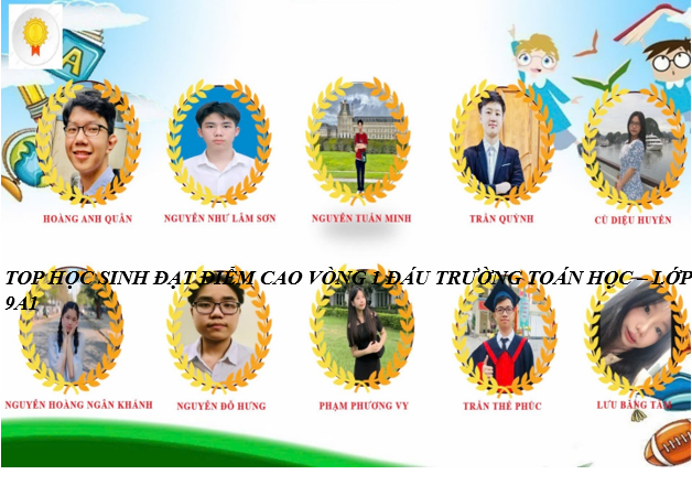 Vinh danh học sinh lớp 9A1 đạt điểm cao vòng 1 Đấu trường Toán học VIOEDU.