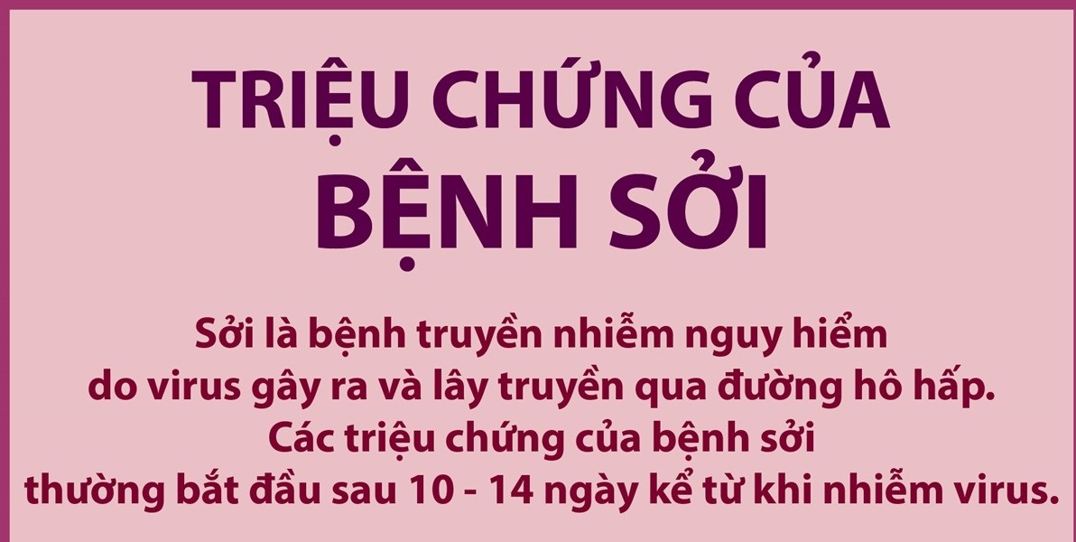 Triệu chứng của bệnh sởi
