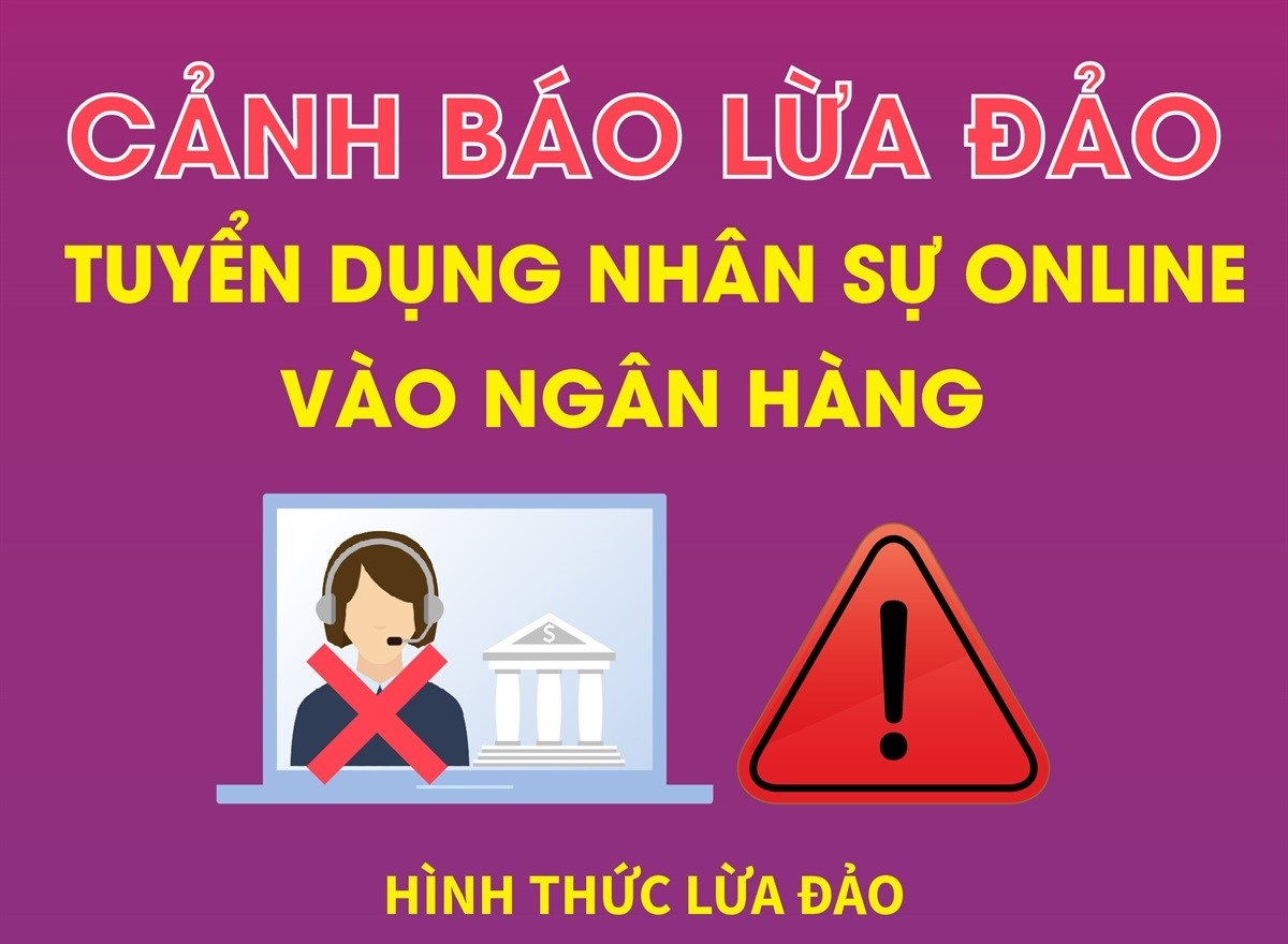 Cảnh báo lừa đảo tuyển dụng nhân sự online vào ngân hàng