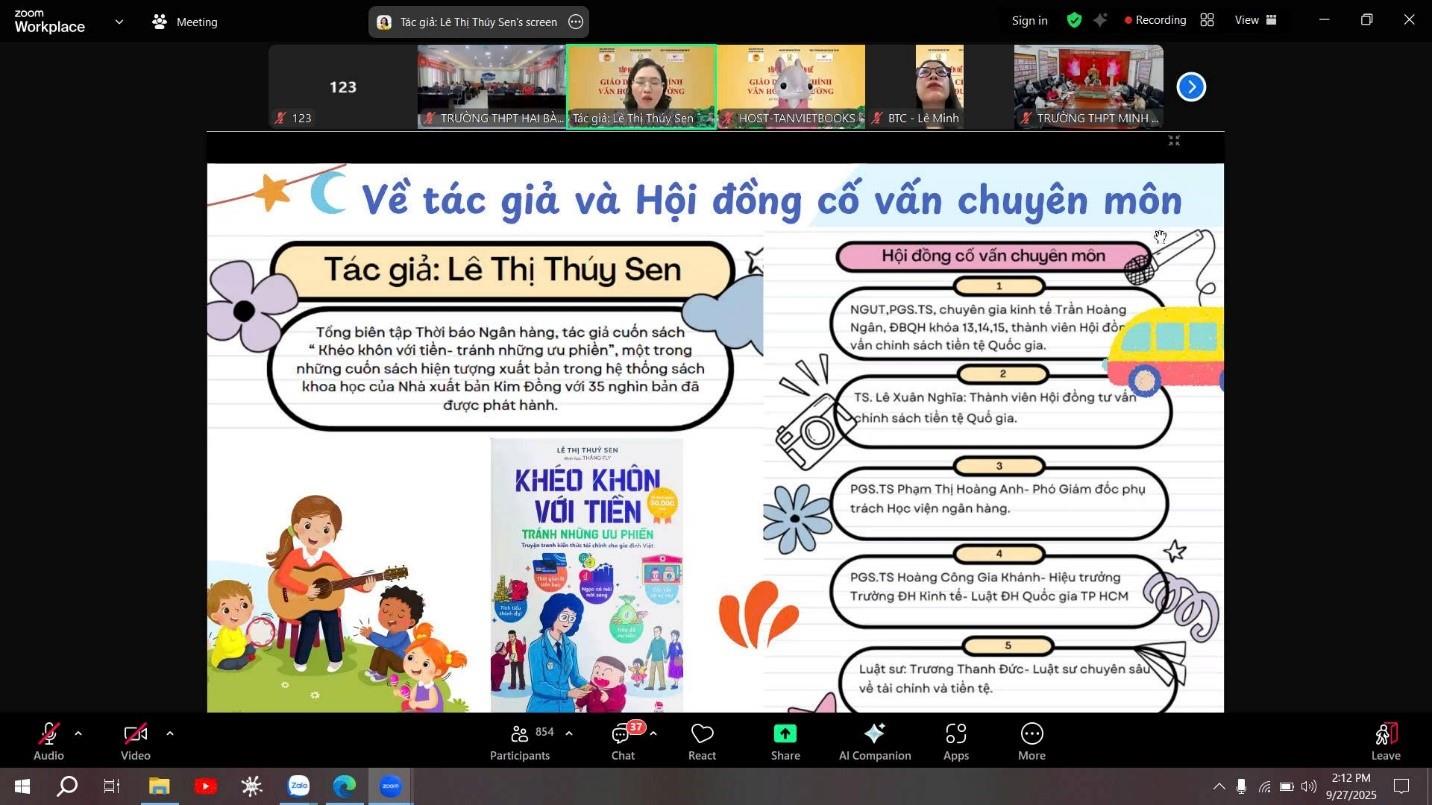 Giáo viên chủ nhiệm trường THCS Hoàng Hoa Thám tích cực tham gia tập huấn chuyên đề Giáo dục tài chính và Văn hoá học đường