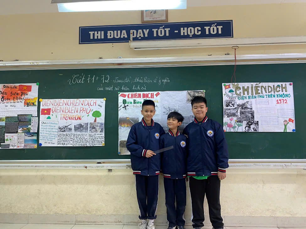 Học sinh lớp 6A2 đến với chiến thắng “Điện Biên Phủ trên không” qua tiết học Ngữ văn thực hành nói và nghe.