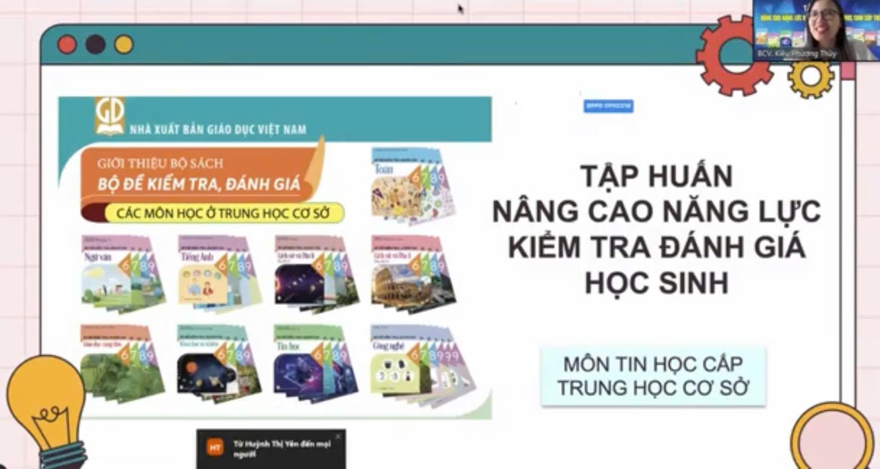 Giáo viên Tin học trường THCS Hoàng Hoa Thám tích cực tham gia tập huấn "Nâng cao năng lực kiểm tra, đánh giá học sinh cấp THCS theo Chương trình GDPT 2018"