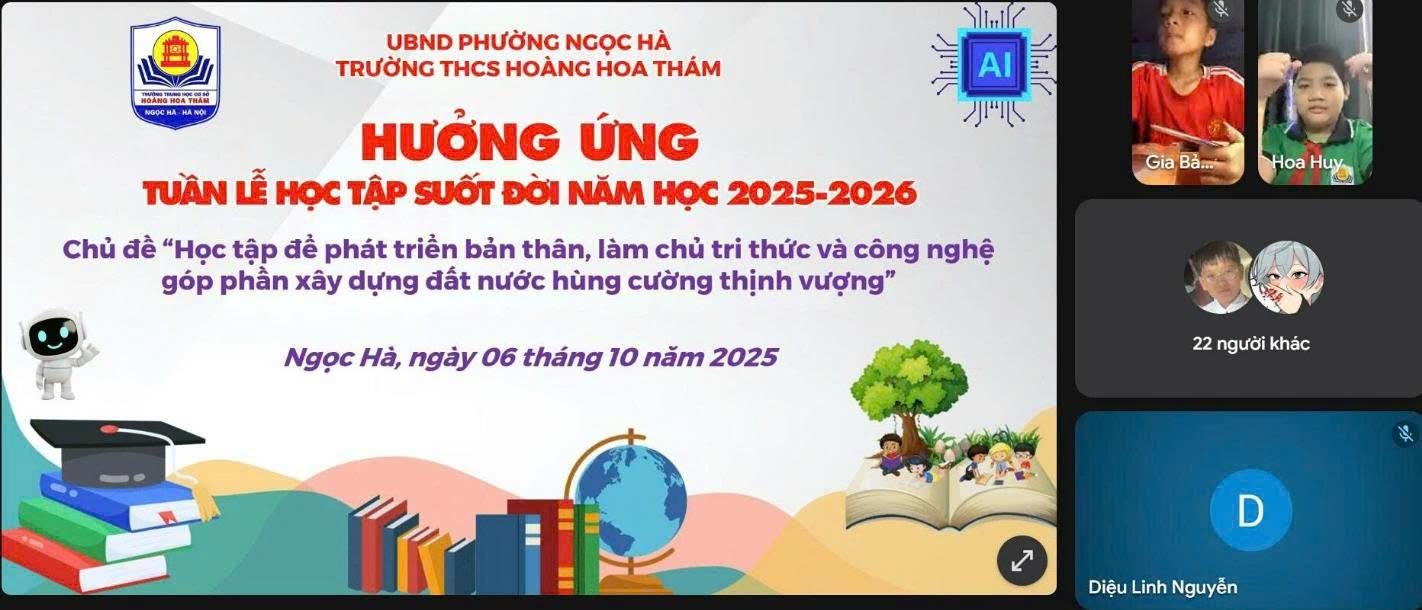 Hoạt động trải nghiệm đặc biệt hưởng ứng Tuần lễ học tập suốt đời năm học 2025-2026 với chủ đề “Học tập để phát triển bản thân, làm chủ tri thức và công nghệ góp phần xây dựng đất nước hùng cường thịnh vượng”