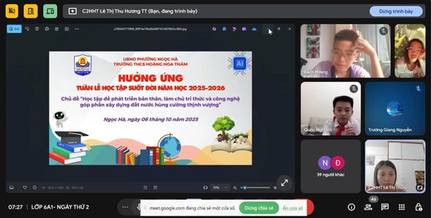 Trường THCS Hoàng Hoa Thám linh hoạt ứng phó với ảnh hưởng của bão Matmo: Chuyển đổi sang học trực tuyến đảm bảo liên tục việc dạy và học