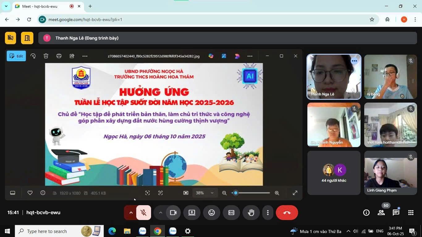 Lớp 8A1 hưởng hứng tuần lễ học tập suốt đời với những giờ học đặc biệt