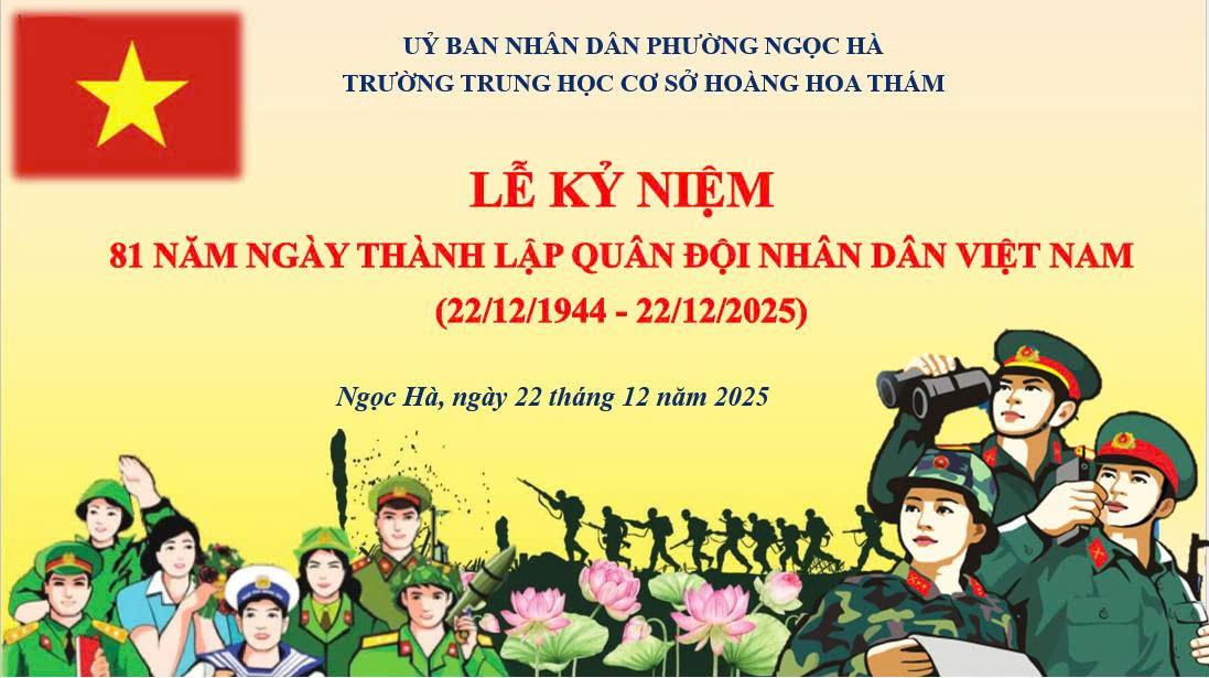 Tiết sinh hoạt dưới cờ của lớp 8A7 – Dấu ấn tự hào chào mừng 81 năm ngày thành lập Quân đội nhân dân Việt Nam (22/12/1944-22/12/2025)