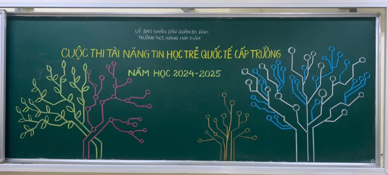 Trường THCS Hoàng Hoa Thám tổ chức thi vòng loại cuộc thi Tài năng Tin học trẻ quốc tế - Thành phố Hà Nội năm học 2024 - 2025