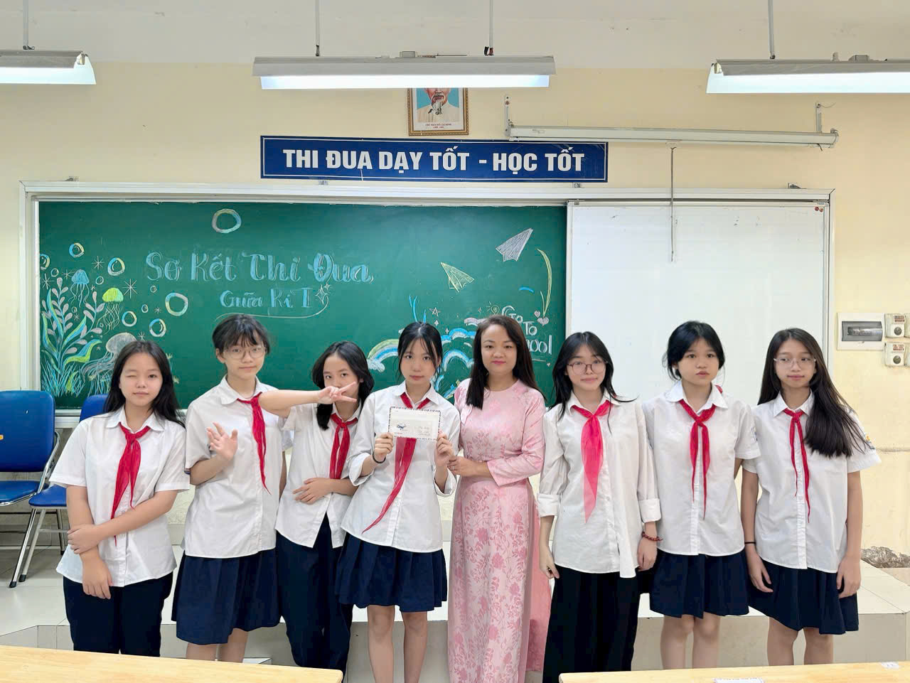 Tác phẩm dự thi sáng tác "Thầy cô và mái trường" của bạn Đào Duy Thái lớp 7A6