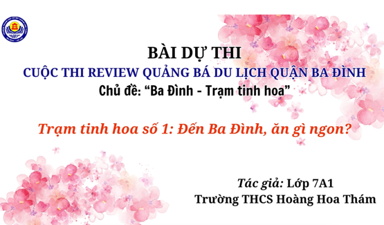 Bún thang – Tinh hoa ẩm thực Hà Thành nhóm sứ giả du lịch lớp 7A1 trường THCS Hoàng Hoa Thám