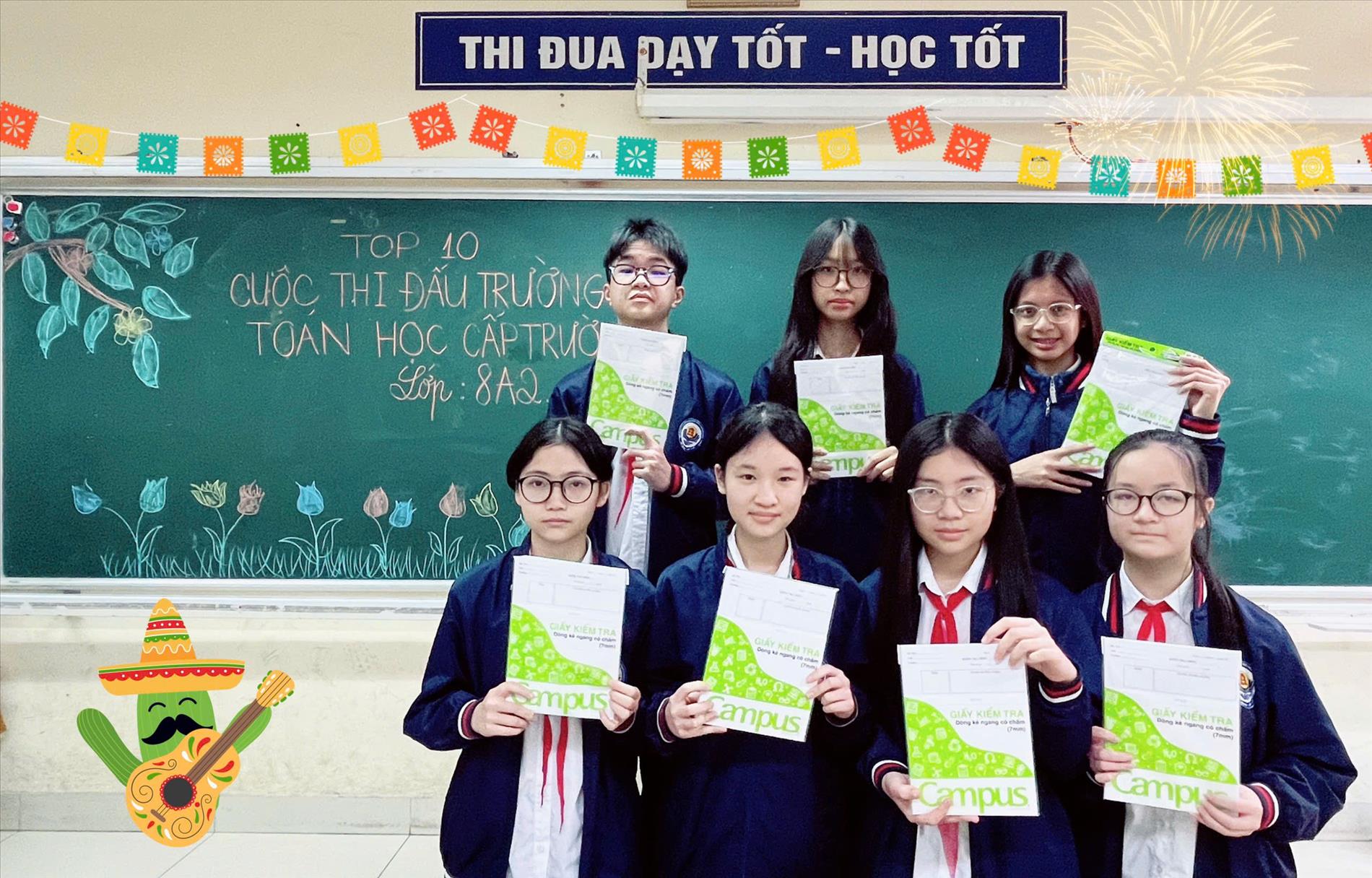 Lớp 8A2 xuất sắc tỏa sáng tại cuộc thi Đấu trường Toán học VioEdu