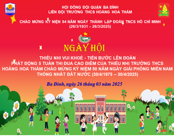 Liên đội trường THCS Hoàng Hoa Thám sôi nổi các hoạt động trong “Ngày hội thiếu nhi vui khoẻ - Tiến bước lên Đoàn” năm 2025
