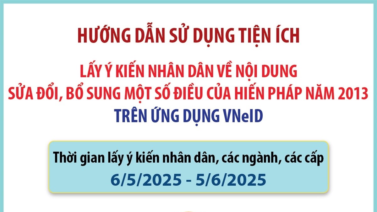 Hướng dẫn chi tiết 5 bước lấy ý kiến nhân dân sửa đổi Hiến pháp năm 2013 trên VNeID