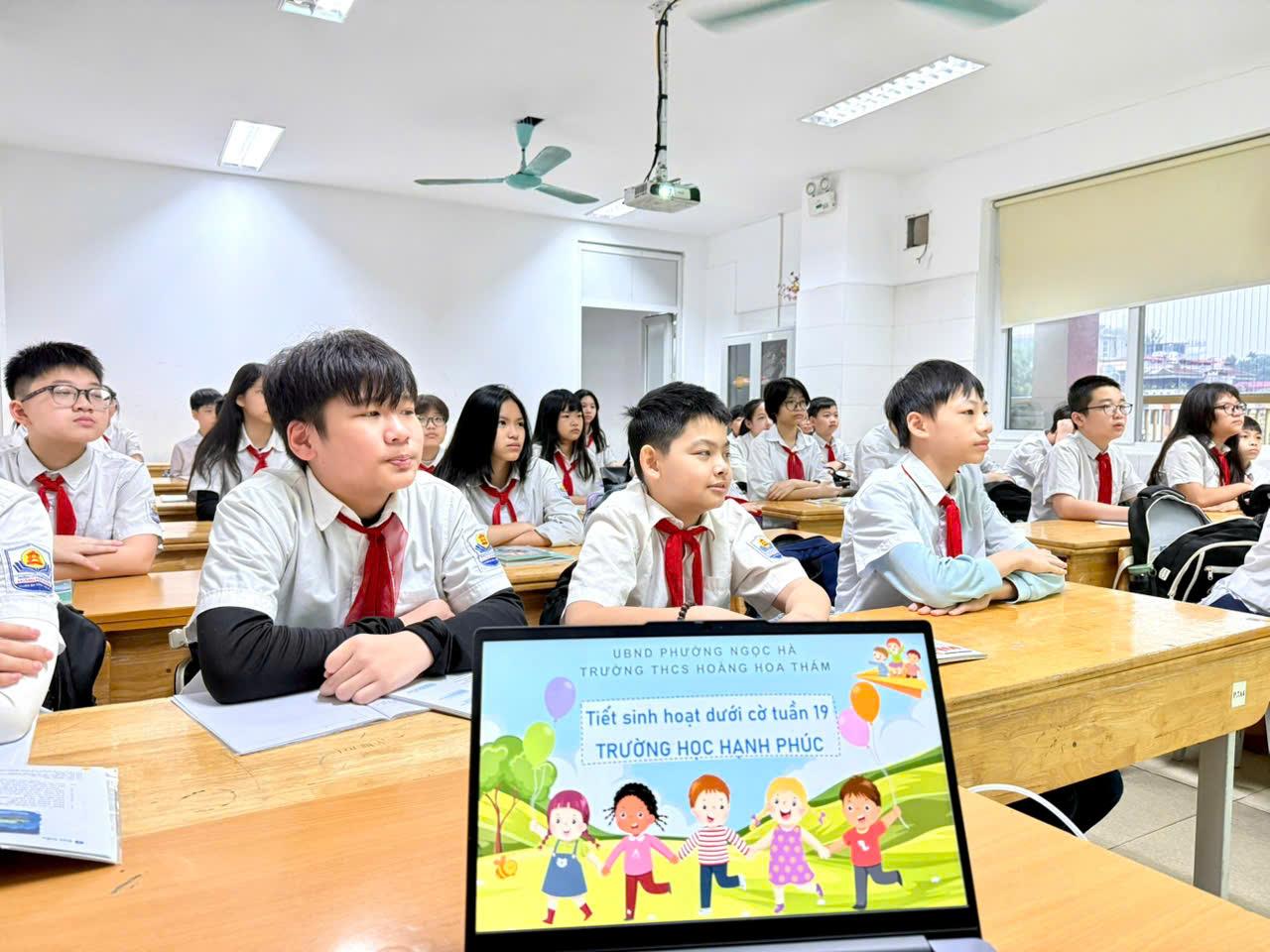 Lan tỏa lớp học hạnh phúc- xây dựng trường học hạnh phúc của tập thể lớp 7A4