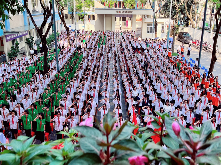 A large group of people in uniformDescription automatically generated