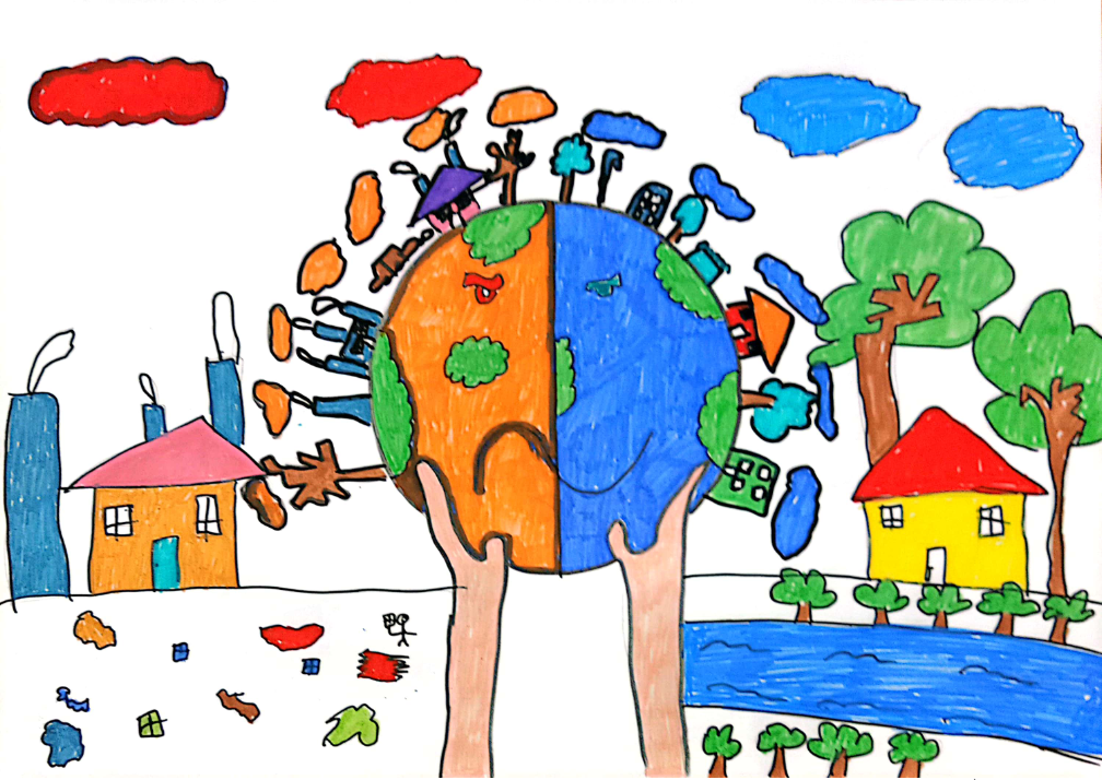 A drawing of a planet

Description automatically generated