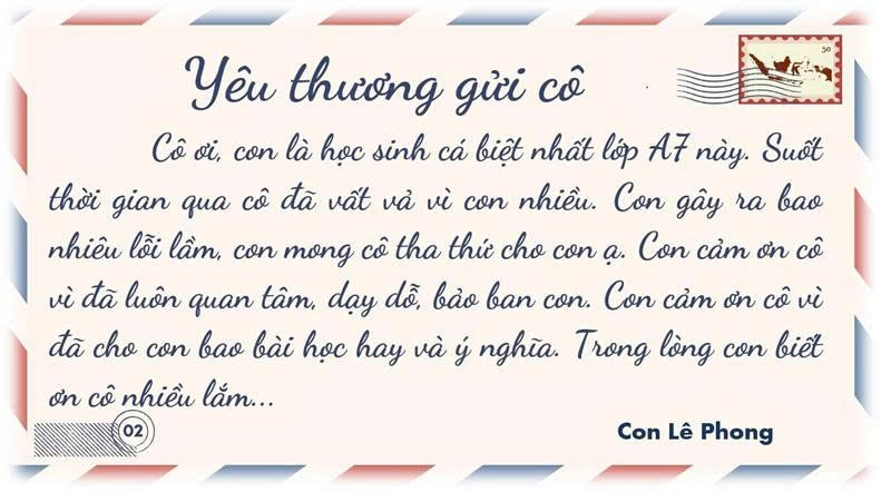 A white envelope with blue and red text

Description automatically generated