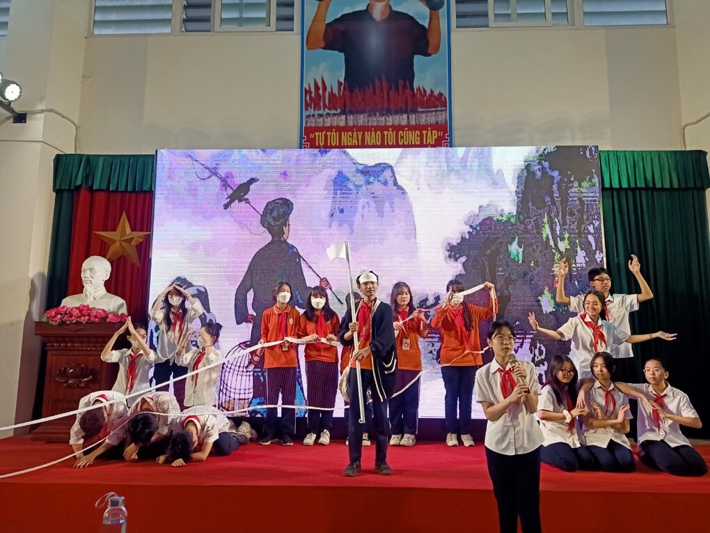 Liên đội trường THCS Hoàng Hoa Thám tham gia tập huấn nghiệp vụ công tác Đội và phong trào thiếu nhi Quận Ba Đình năm học 2022- 2023