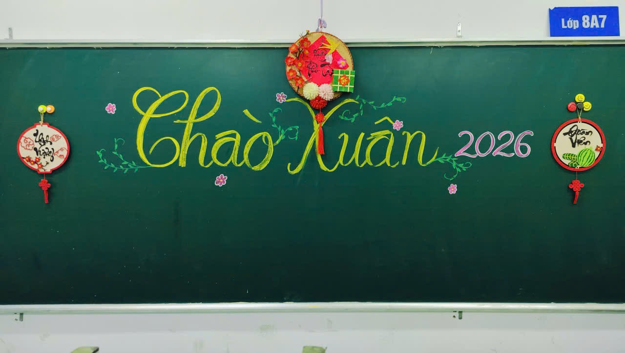 A green chalkboard with yellow writing
Description automatically generated