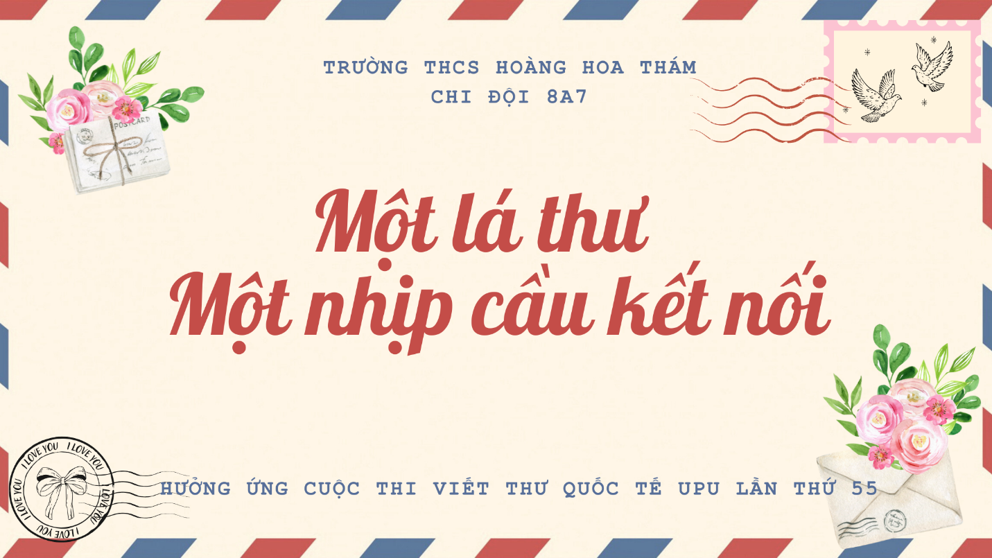 A white envelope with red and blue letters
Description automatically generated